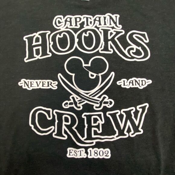 Captain Hooks Crew Black T-Shirt - Picture 6 of 6